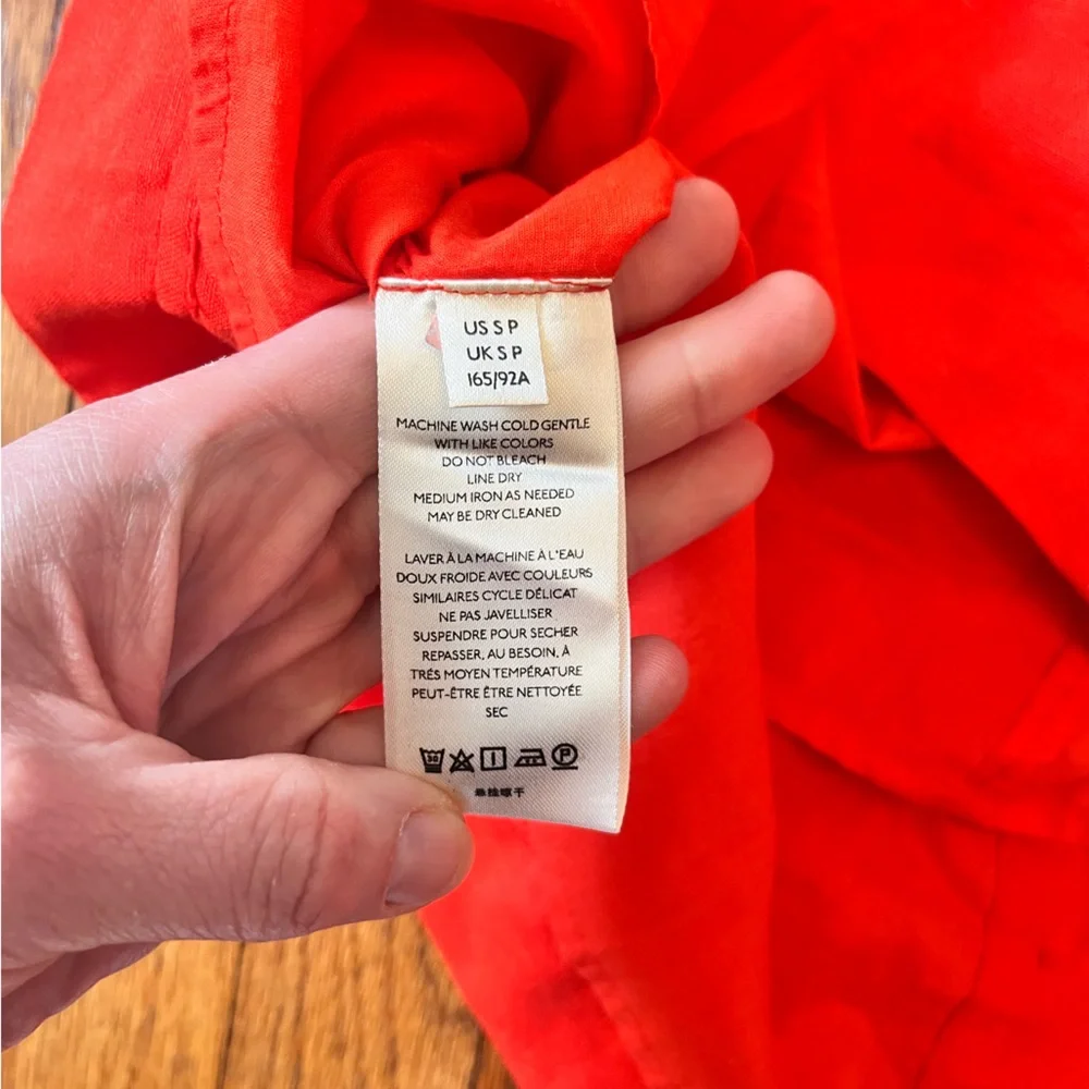 Maeve by Anthropologie size S red dress twist front tie back and zipper - Picture 7 of 10